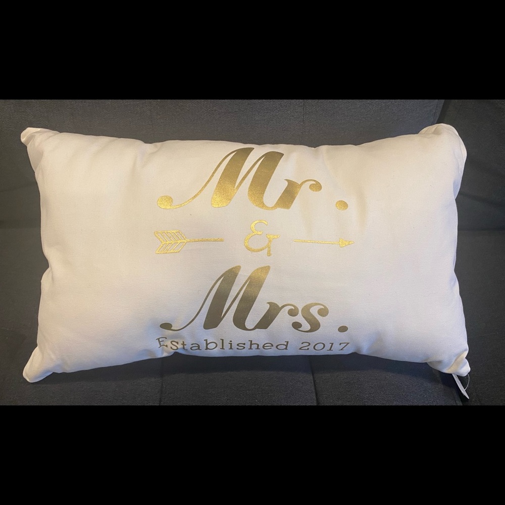 NEW WITH TAGS WEDDING PILLOW